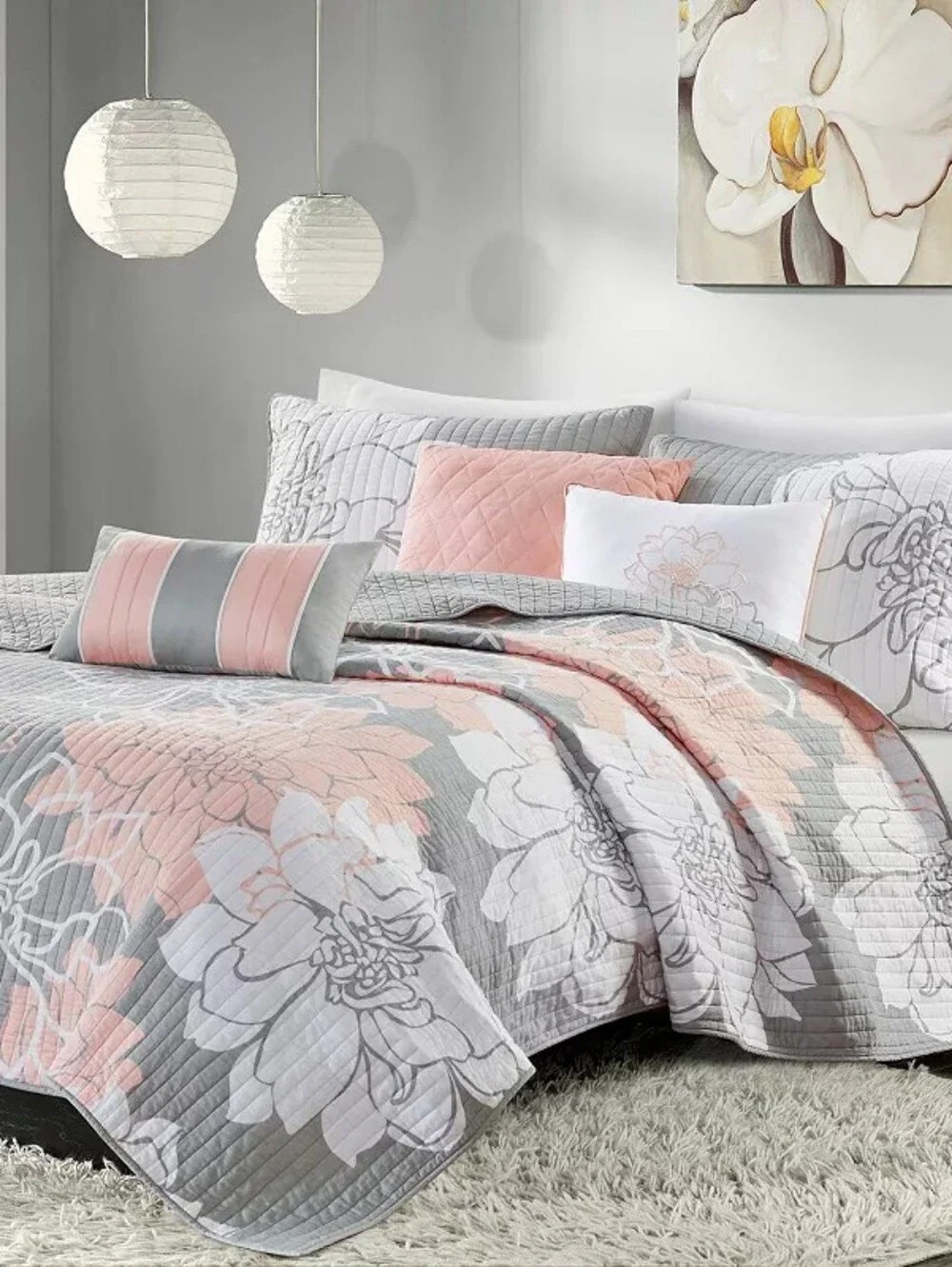 Madison Park Brianna Cotton 6-Piece King/Cal King Quilt Set